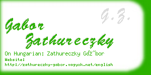 gabor zathureczky business card